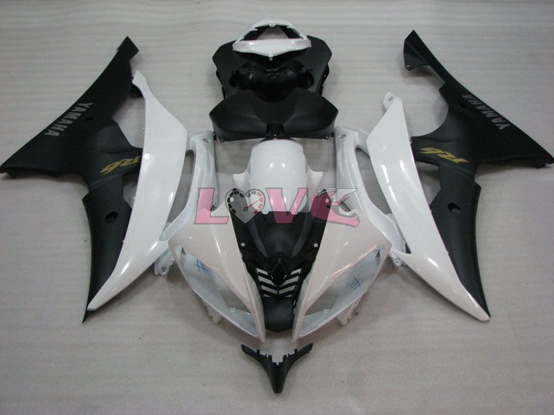 Factory Style - White Black Matte Fairings and Bodywork For 2008-2016 YZF-R6 #LF3410