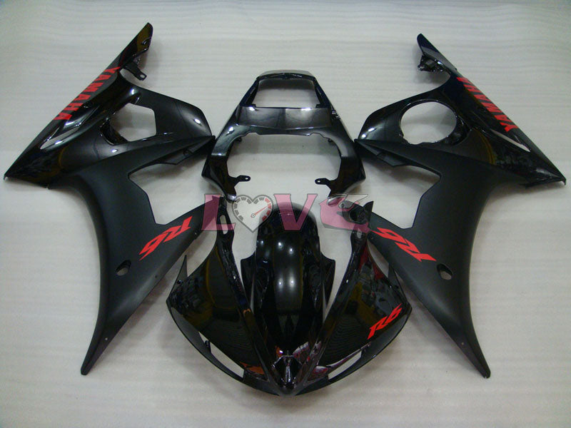 Factory Style - Black Matte Fairings and Bodywork For 2005 YZF-R6 #LF3487