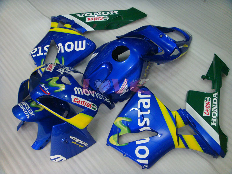 Movistar - Yellow Blue Fairings and Bodywork For 2005-2006 CBR600RR #LF4431