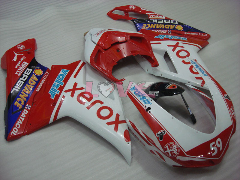 Xerox - Red White Fairings and Bodywork For 2007-2009 1098 #LF5648