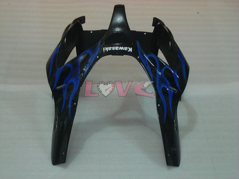 Flame - Blue Black Fairings and Bodywork For 2000-2002 NINJA ZX-6R #LF3326