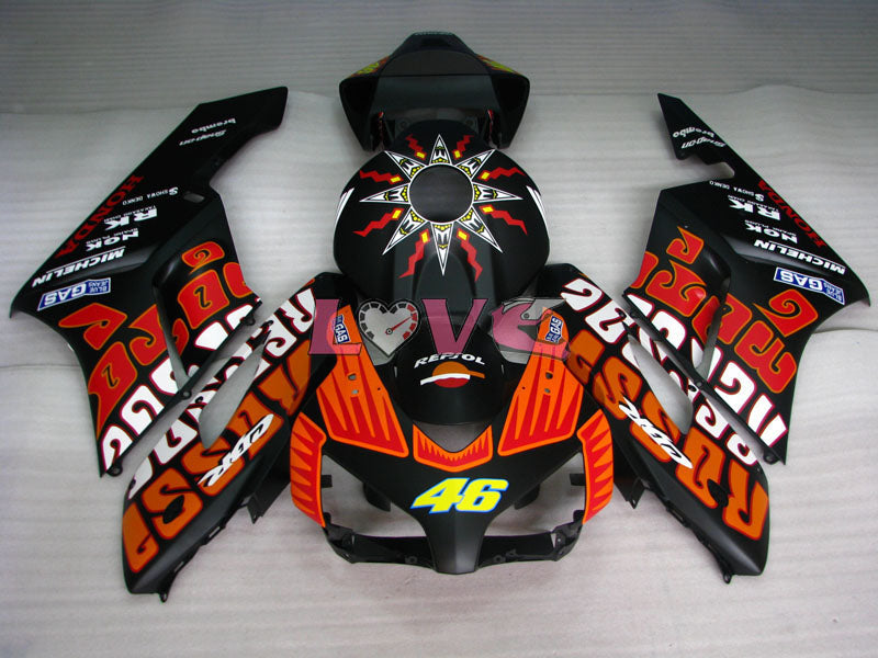 Rossi - Orange Black Matte Fairings and Bodywork For 2004-2005 CBR1000RR #LF7286