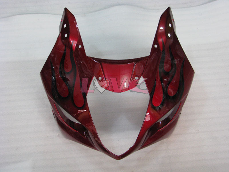 Flame - Red Black Fairings and Bodywork For 2003-2004 GSX-R1000 #LF6026