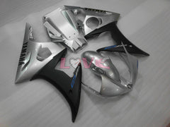 Factory Style - Black Silver Matte Fairings and Bodywork For 2003-2004 YZF-R6 #LF6916