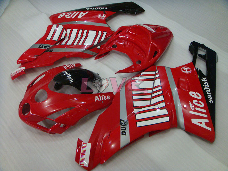 Alice - Red Black Fairings and Bodywork For 2003-2004 999 #LF5518