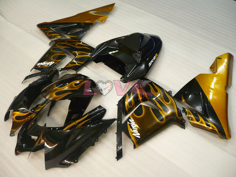 Flame - Black Brown Fairings and Bodywork For 2004-2005 NINJA ZX-10R #LF6319