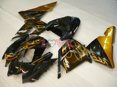 Flame - Black Brown Fairings and Bodywork For 2004-2005 NINJA ZX-10R #LF6319
