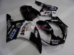 West - White Black Fairings and Bodywork For 2005 YZF-R6 #LF3483