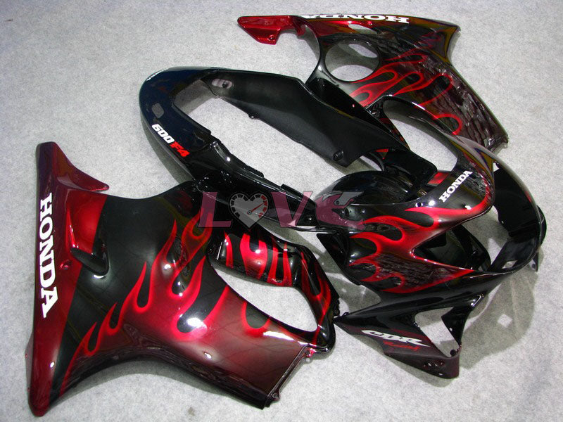 Flame - Orange Black Fairings and Bodywork For 1999-2000 CBR600F4 #LF5083
