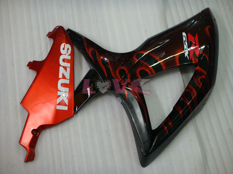 Flame - Red Black Fairings and Bodywork For 2008-2010 GSX-R750 #LF3930