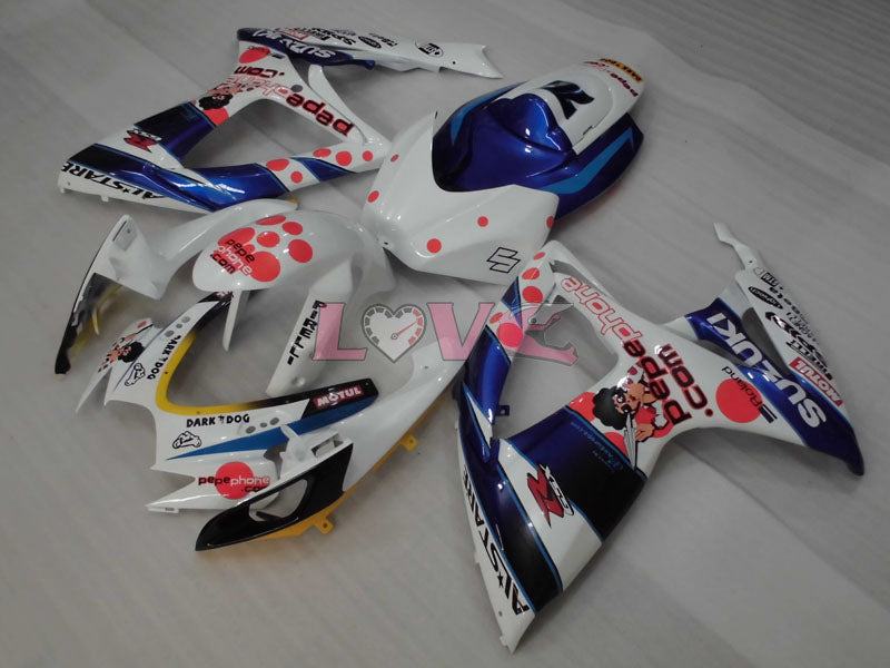 MOTUL - Blue White Fairings and Bodywork For 2006-2007 GSX-R600 #LF4043