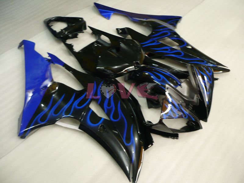 Flame - Blue Black Fairings and Bodywork For 2008-2016 YZF-R6 #LF3417