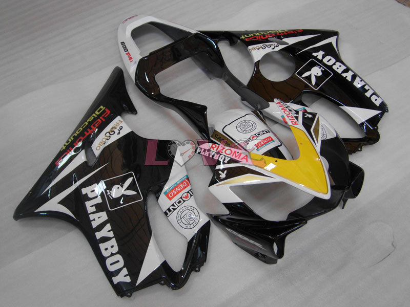 PlayBoy - White Black Fairings and Bodywork For 2001-2003 CBR600F4i #LF4494