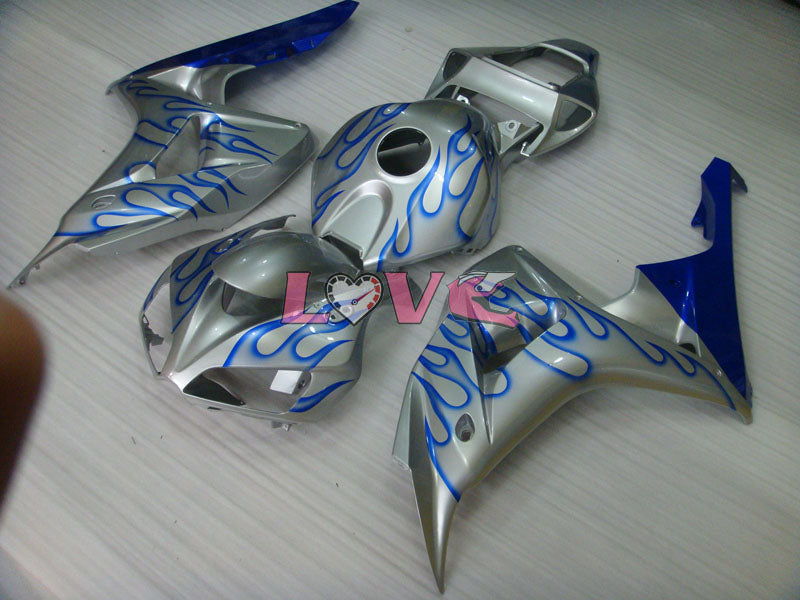 Flame - Blue Silver Fairings and Bodywork For 2006-2007 CBR1000RR #LF7230