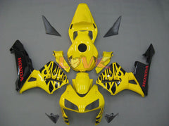Flame - Yellow Black Fairings and Bodywork For 2003-2004 CBR600RR #LF5407