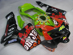 Rossi - Green Black Fairings and Bodywork For 2003-2004 CBR600RR #LF5377