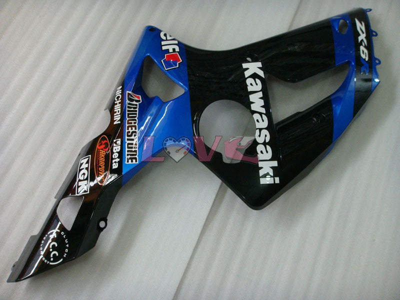 Factory Style - Blue Black Fairings and Bodywork For 2003-2004 NINJA ZX-6R #LF6081