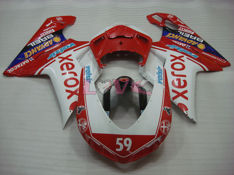 Xerox - Red White Fairings and Bodywork For 2007-2009 1098 #LF5648