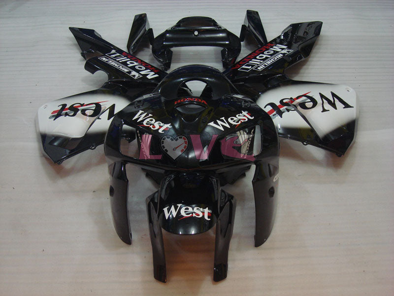 West - White Black Fairings and Bodywork For 2005-2006 CBR600RR #LF7474