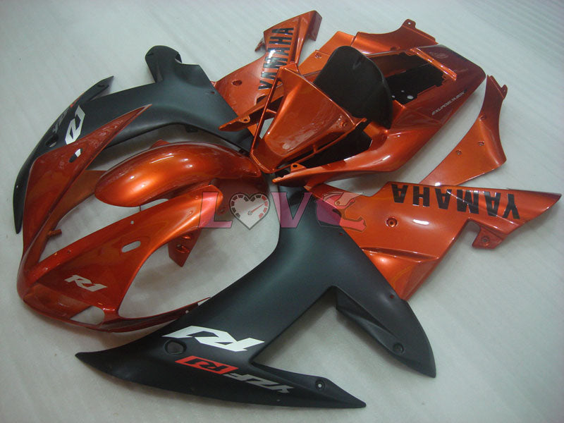 Factory Style - Orange Black Matte Fairings and Bodywork For 2002-2003 YZF-R1 #LF7020