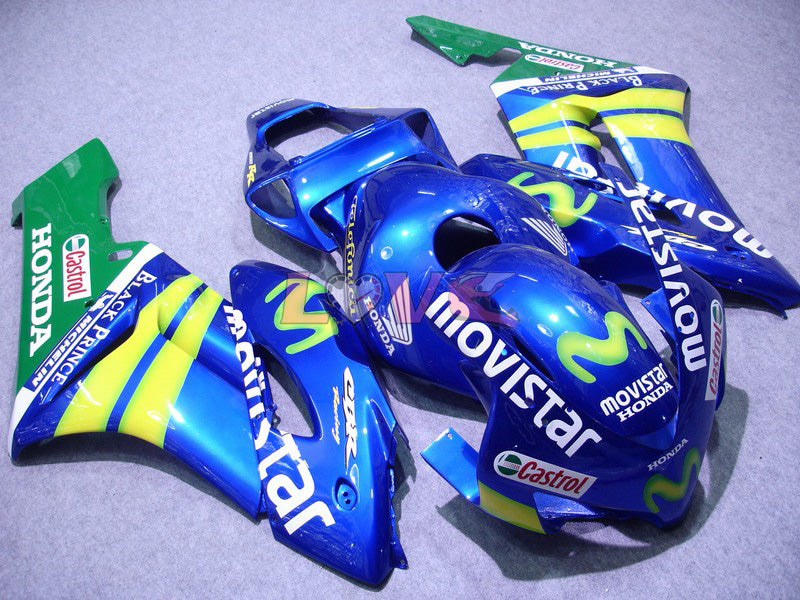 Movistar - Yellow Blue Fairings and Bodywork For 2004-2005 CBR1000RR #LF7317