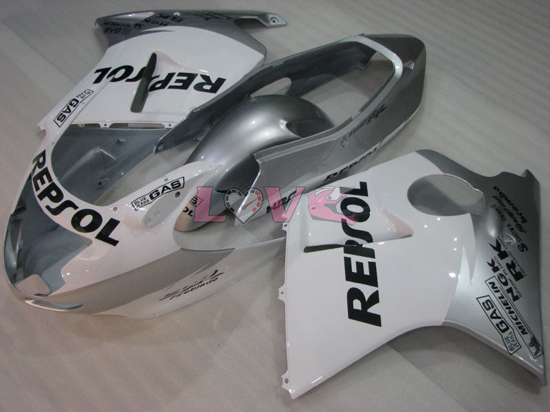 Repsol - White Silver Fairings and Bodywork For 1996-2007 CBR1100XX #LF4314