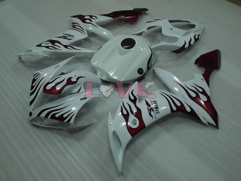 Customize - Red White Fairings and Bodywork For 2004-2006 YZF-R1 #LF3703