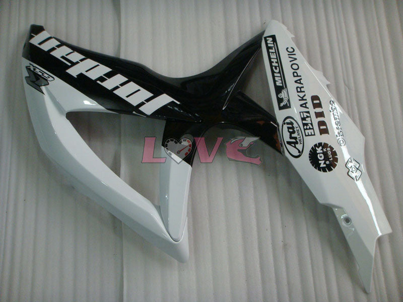 Jordan - White Black Fairings and Bodywork For 2008-2010 GSX-R600 #LF3968