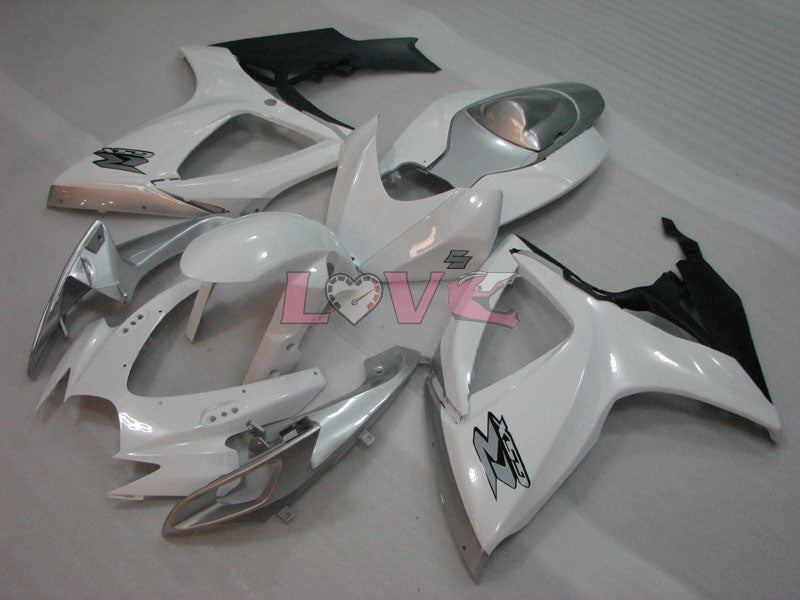 Factory Style - White Silver Fairings and Bodywork For 2006-2007 GSX-R600 #LF4050