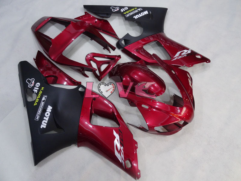 MOTUL - Red wine Black Fairings and Bodywork For 1998-1999 YZF-R1 #LF3584