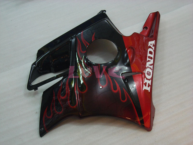 Flame - Red Black Fairings and Bodywork For 1991-1994 CBR600F2 #LF4887