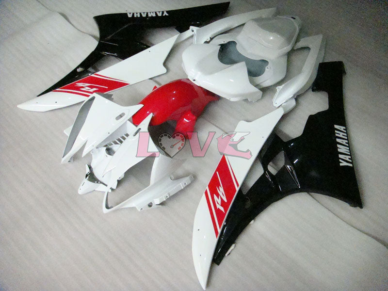 Factory Style - Red White Black Fairings and Bodywork For 2006-2007 YZF-R6 #LF3482