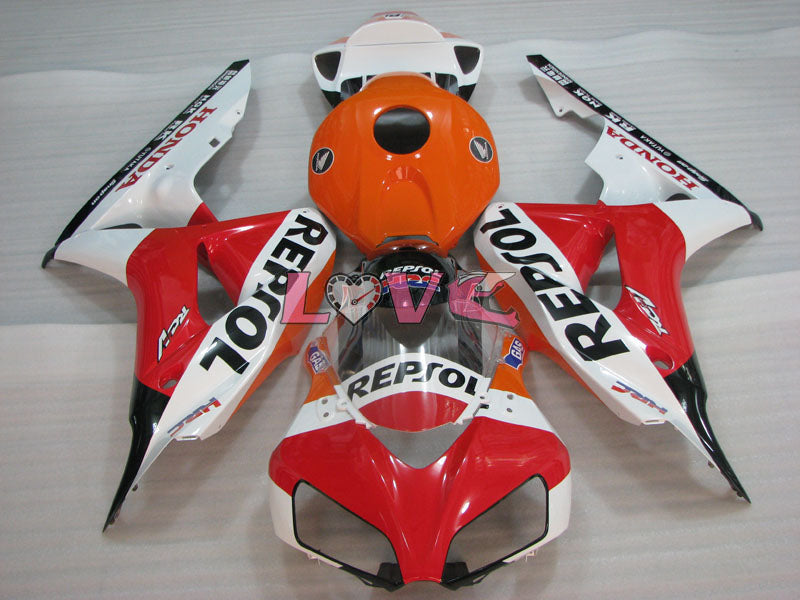 Repsol - Orange White Fairings and Bodywork For 2006-2007 CBR1000RR #LF4367