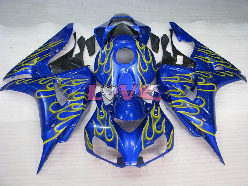 Flame - Yellow Blue Fairings and Bodywork For 2006-2007 CBR1000RR #LF7226