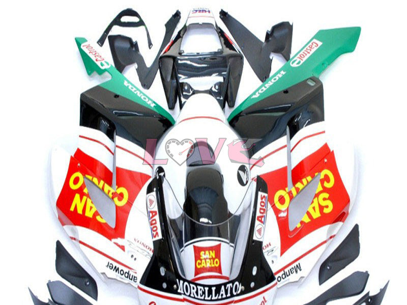 San Carlo - White Black Fairings and Bodywork For 2004-2005 CBR1000RR #LF7284