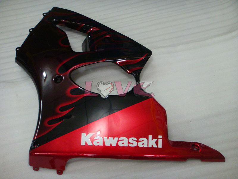 Flame - Orange Black Fairings and Bodywork For 2000-2002 NINJA ZX-6R #LF6147