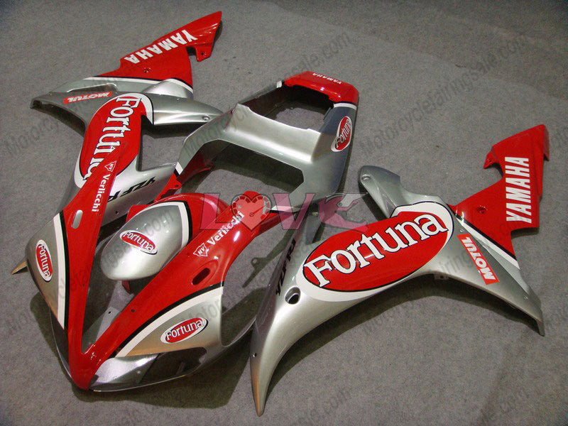 Fortuna MOTUL - Red Silver Fairings and Bodywork For 2002-2003 YZF-R1 #LF7031