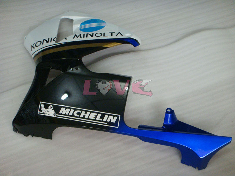 Konica Minolta - White Black Fairings and Bodywork For 2005-2006 CBR600RR #LF4432
