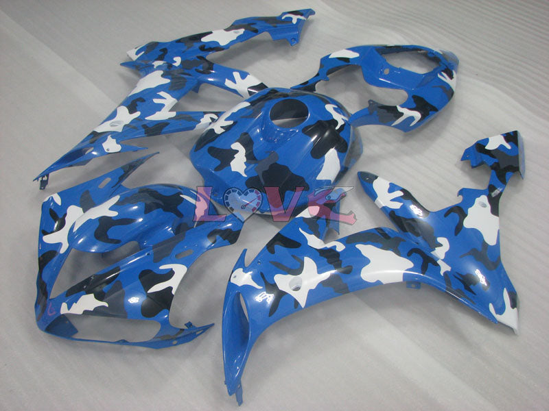 Customize - Blue White Black Fairings and Bodywork For 2004-2006 YZF-R1 #LF3690
