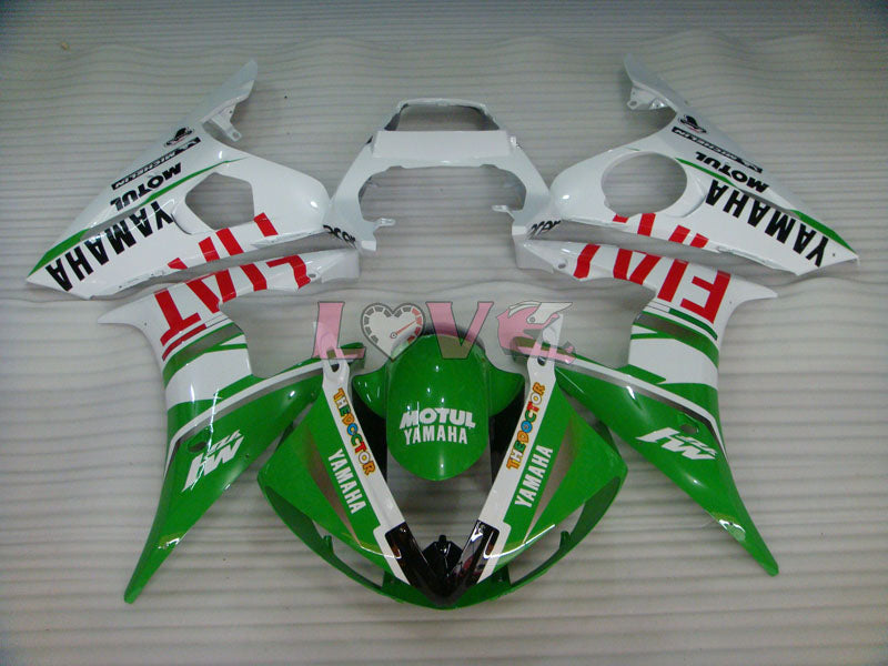 FIAT - Green White Fairings and Bodywork For 2005 YZF-R6 #LF3508