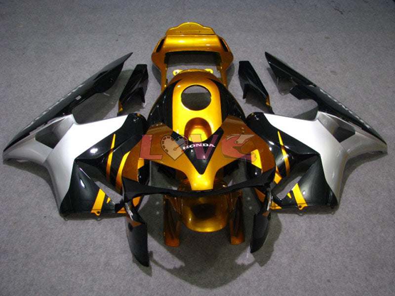 Factory Style - Black Gold Fairings and Bodywork For 2003-2004 CBR600RR #LF5312