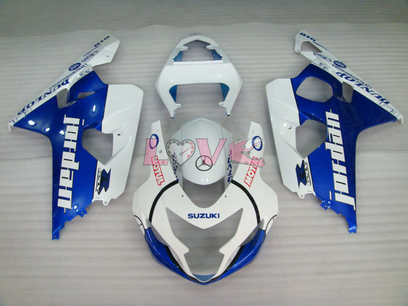 Jordan - Blue White Fairings and Bodywork For 2004-2005 GSX-R750 #LF6581