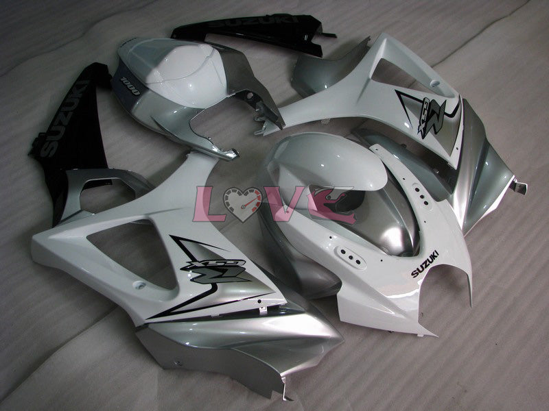 Factory Style - White Silver Fairings and Bodywork For 2007-2008 GSX-R1000 #LF5055