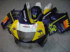 Castrol Movistar - Yellow Blue Fairings and Bodywork For 1997-1998 CBR600F3 #LF7749