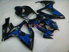 Flame - Blue Black Fairings and Bodywork For 2006-2007 GSX-R600 #LF6357