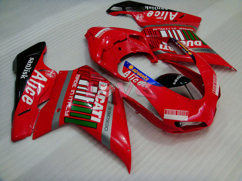 Alice - Red Black Fairings and Bodywork For 2007-2009 1098 #LF5583