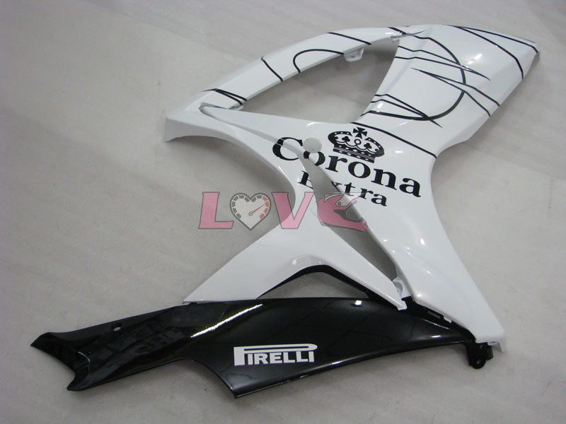 Corona - White Black Fairings and Bodywork For 2006-2007 GSX-R750 #LF6566