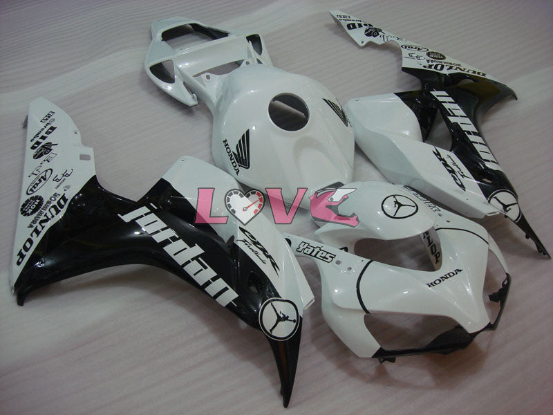 Jordan - White Black Fairings and Bodywork For 2006-2007 CBR1000RR #LF7217