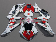 Lucky Strike - Red White Fairings and Bodywork For 2008-2016 YZF-R6 #LF4571