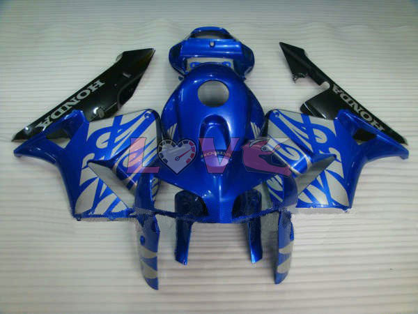 Flame - Blue Black Fairings and Bodywork For 2005-2006 CBR600RR #LF7579